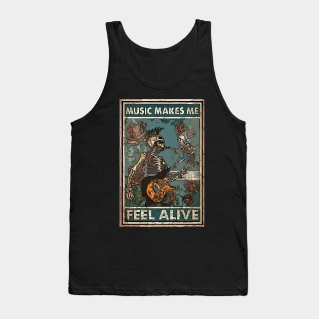 Music Makes Me Feel Alive Tank Top by Playful Creatives